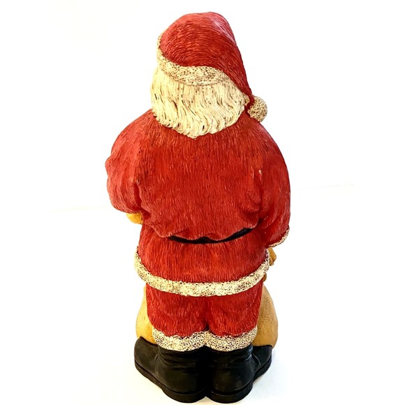 Santa Claus Figurine Carrying Gifts Old World Ceramic 90's‎ Decor Christmas - Picture 4 of 6